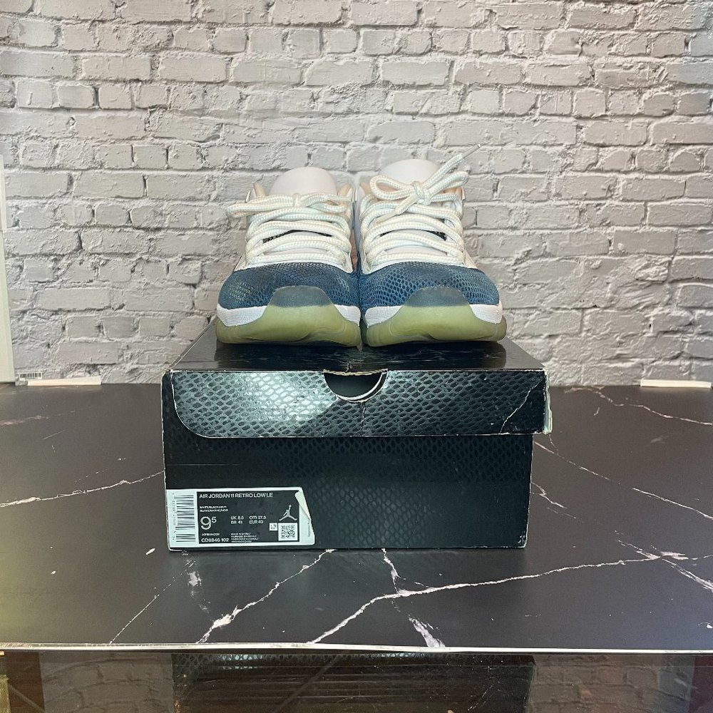 Size 9.5 - Air Jordan 11 (XI) Retro Low 'Navy Snakeskin' 2019